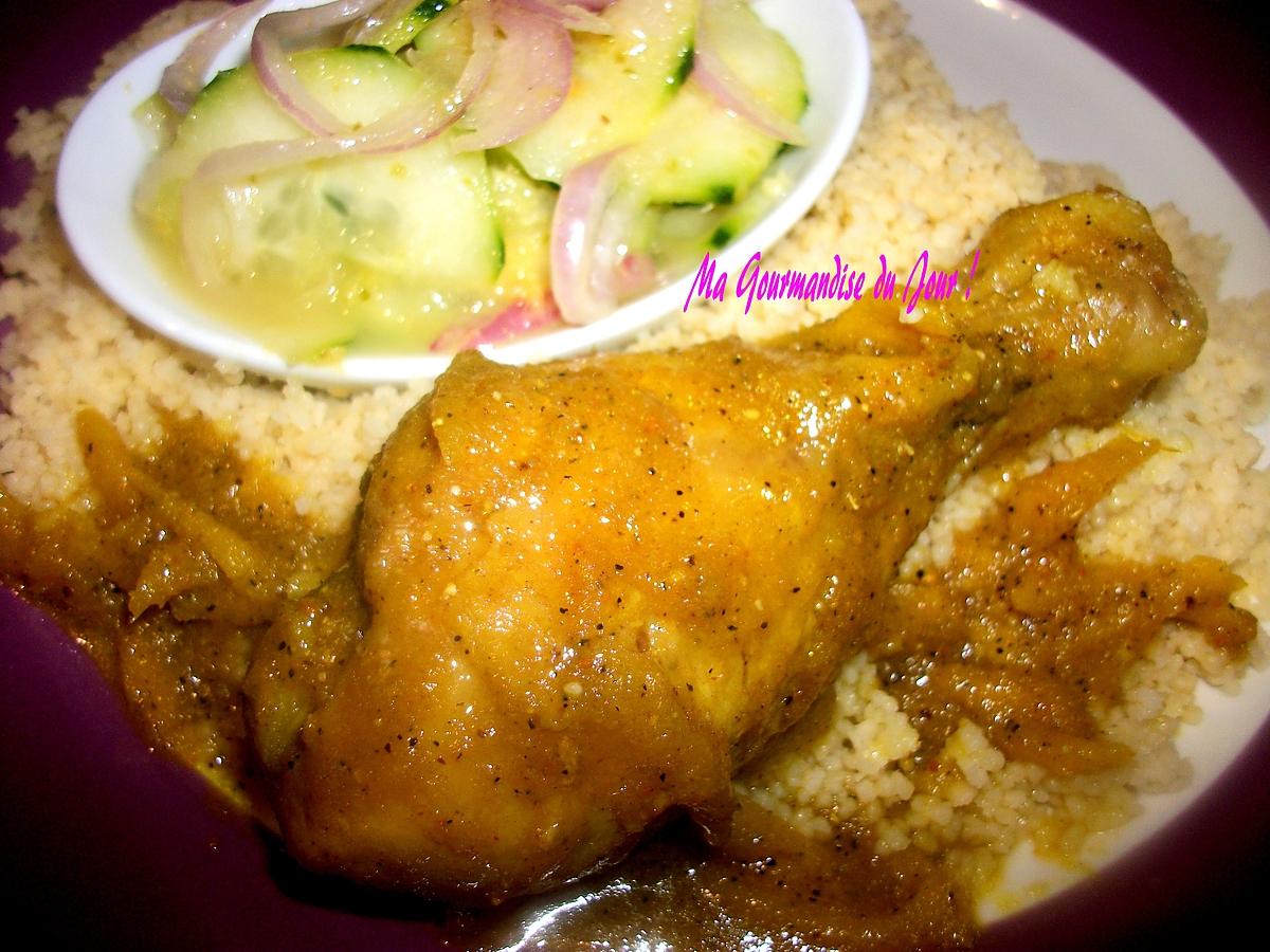 recette Semoule Couscous Grains Moyen, Pilon de Poulet cuit au Miel & Gingembre