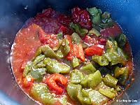 recette Chakchouka algéroise / salade de poivrons grillés