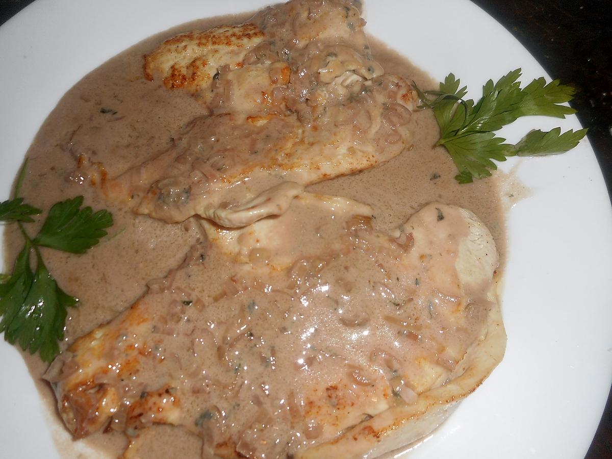 recette Escalope de dinde au roquefort