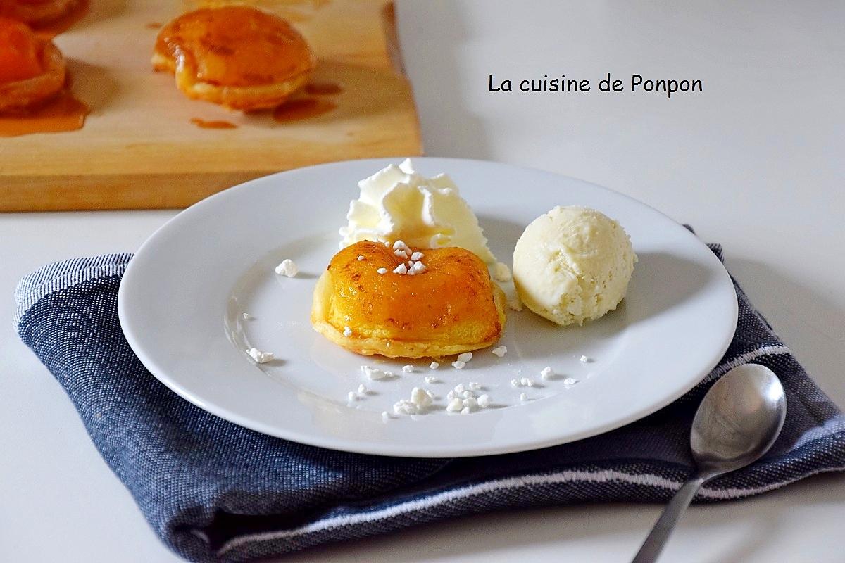 recette Tatinette de pomme au caramel et sirop de gingembre