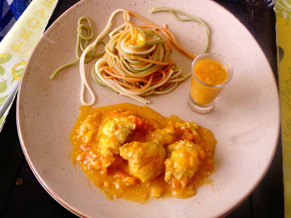 recette lotte a la compotée d abricots safranés trouvée sur 750gr