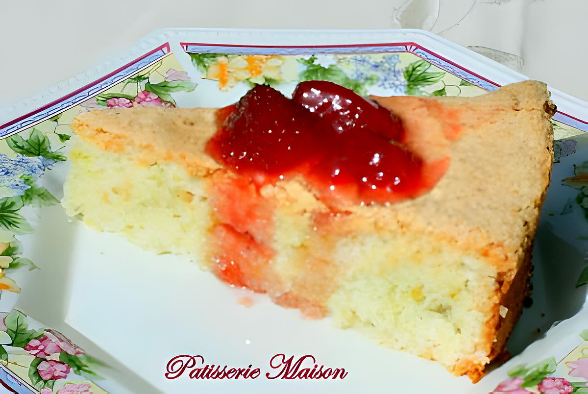 recette Gateau aux amandes et son coulis de fraises