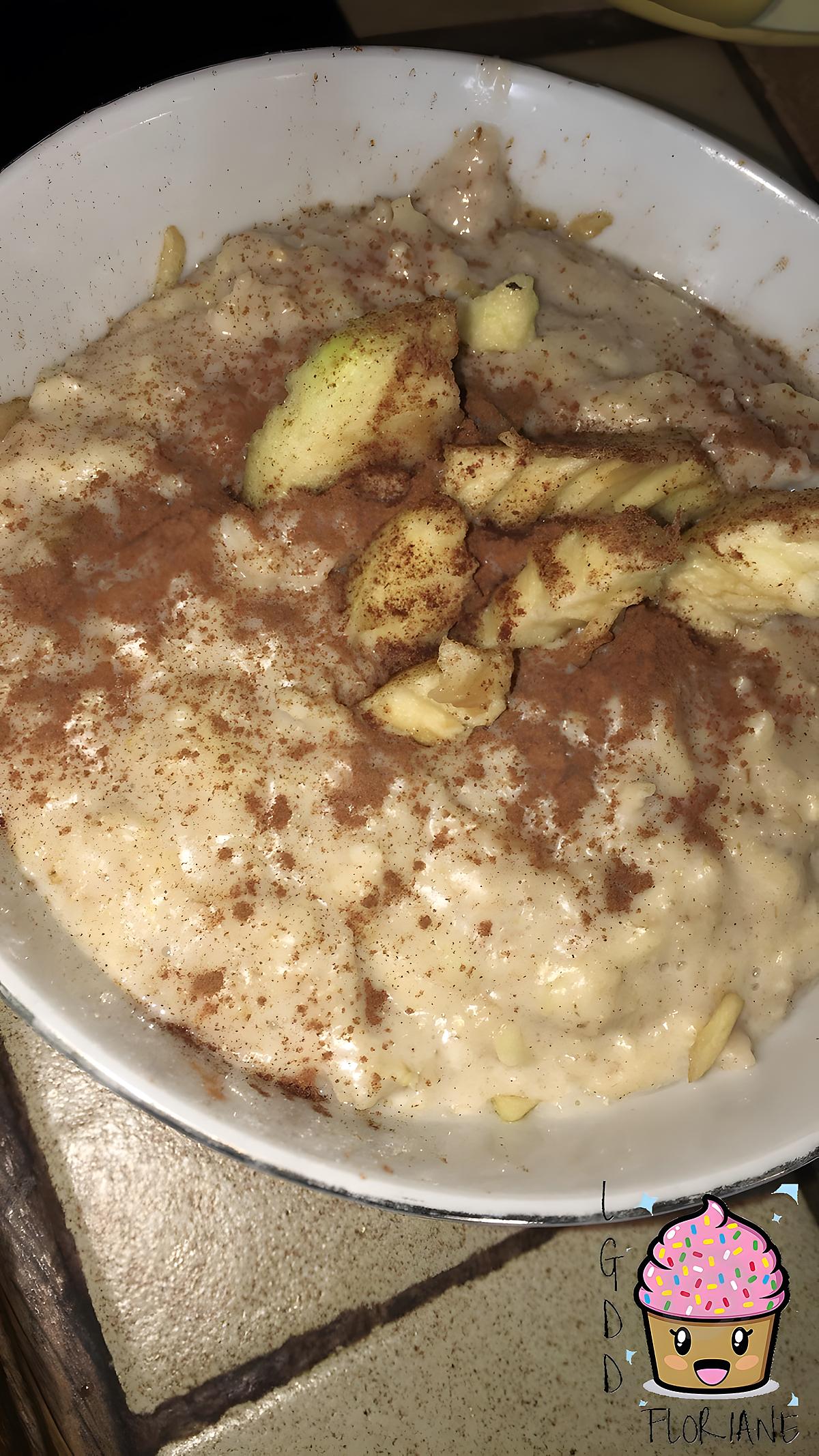 recette PORRIDGE POMME/CANNELLE