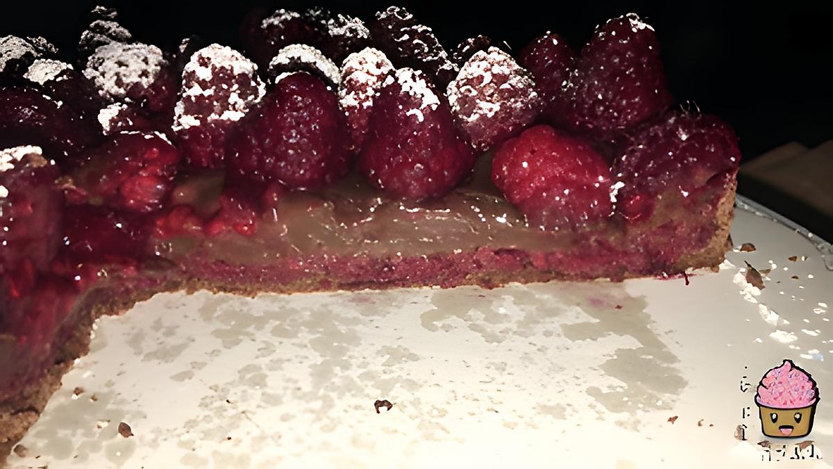 recette TARTE FRAMBOISE CHOCOLAT.