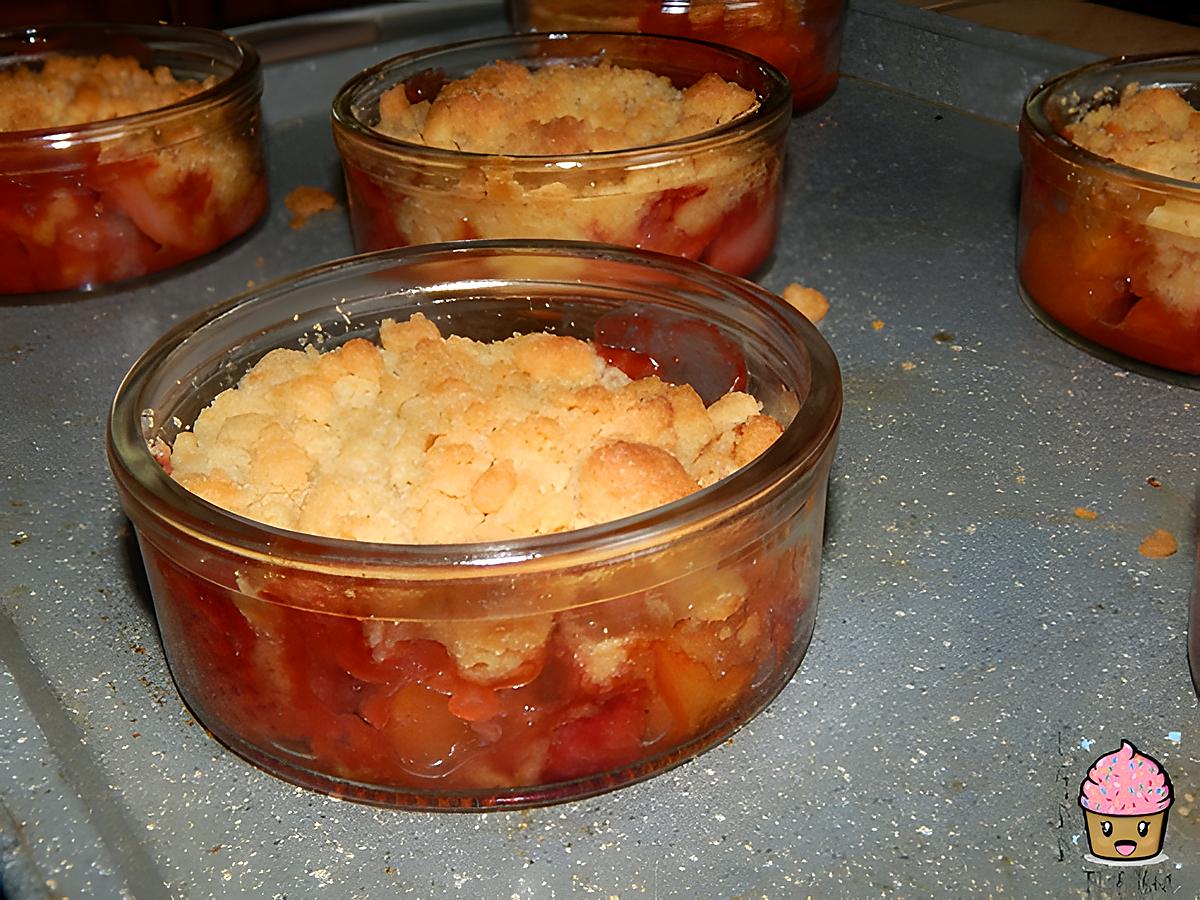 recette CRUMBLE POMME FRAISE.