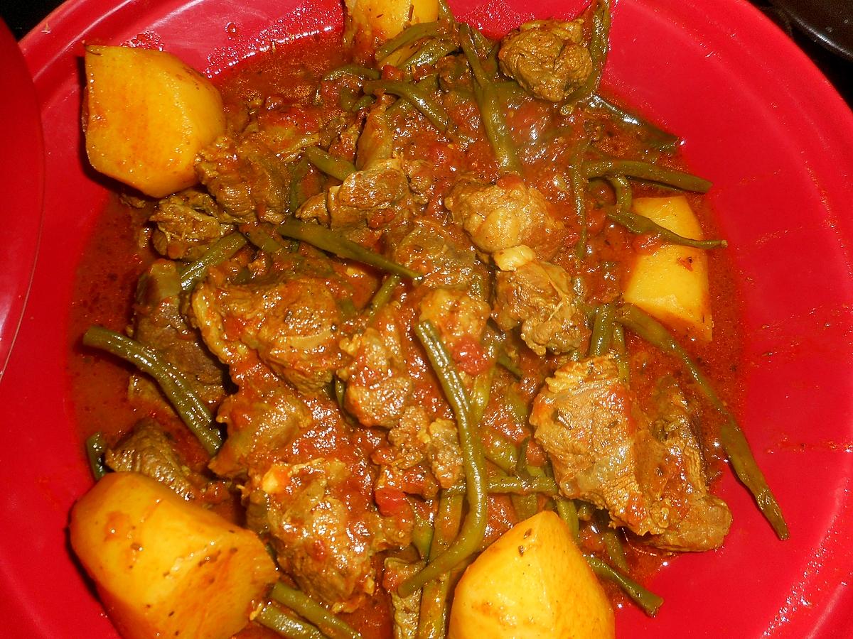 recette Tajine d agneau aux haricots verts et pommes de terre