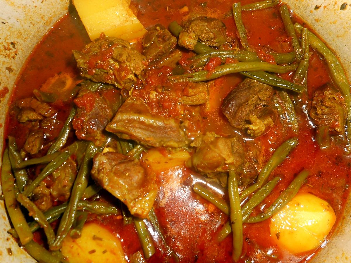 recette Tajine d agneau aux haricots verts et pommes de terre