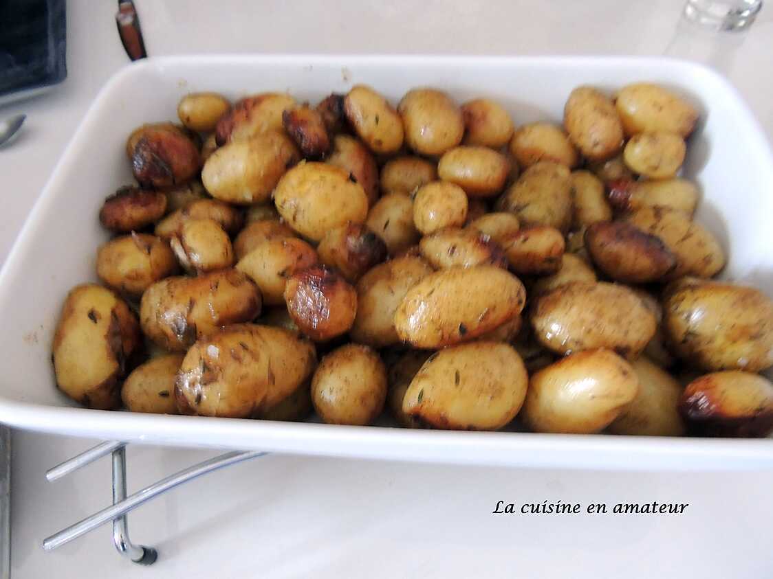 Recette de Pommes de terre rattes au four