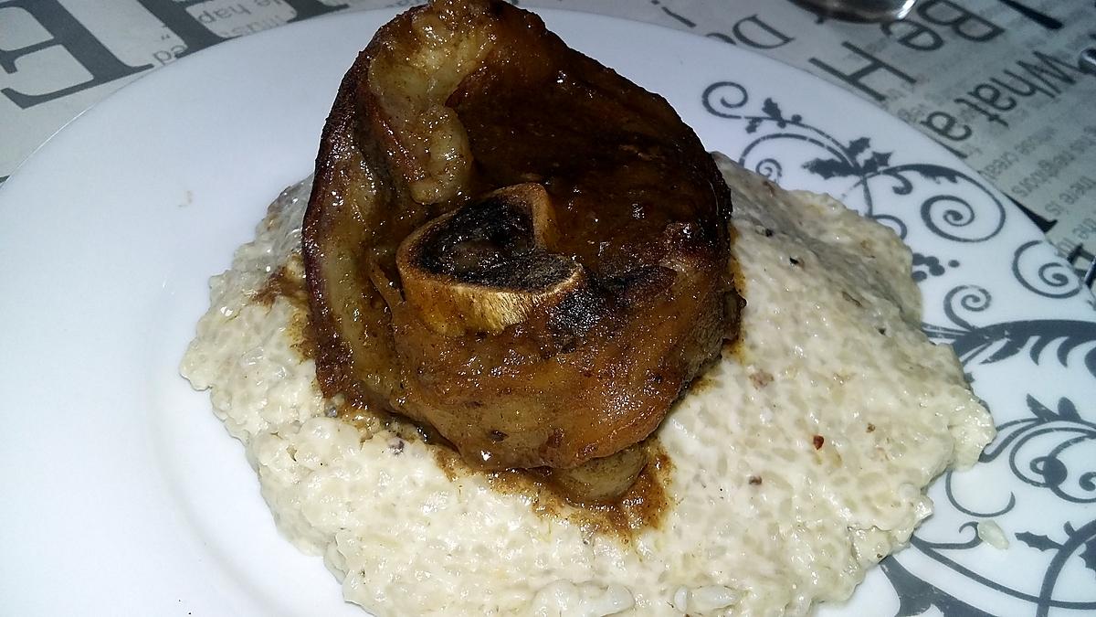 recette Risotto au champignons parmesan, et souris d'agneau laqué