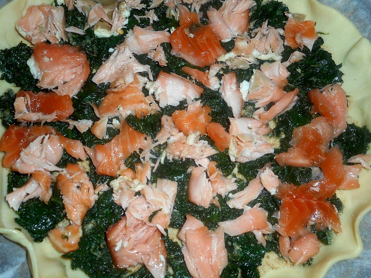 recette Quiche saumon,épinard, camenbert