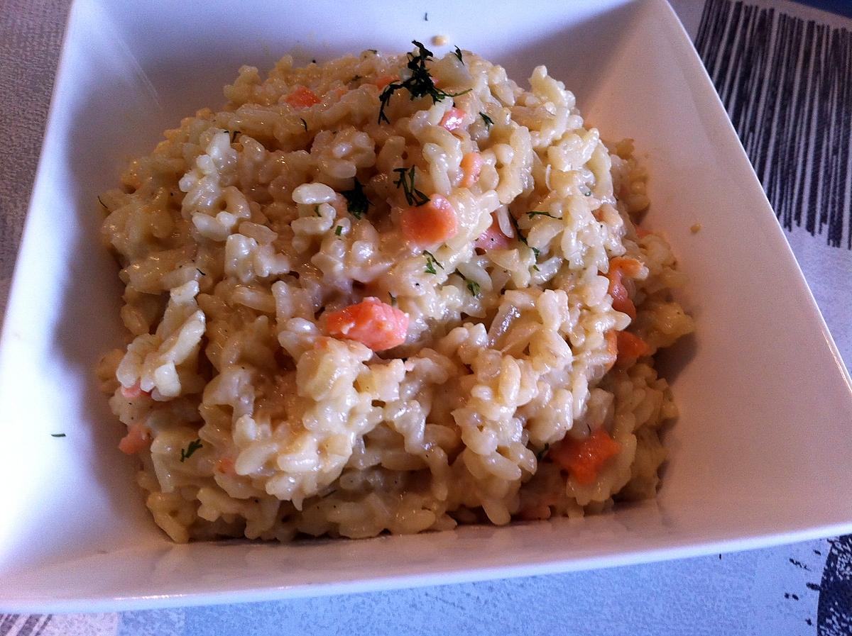 recette Risotto au saumon fumé