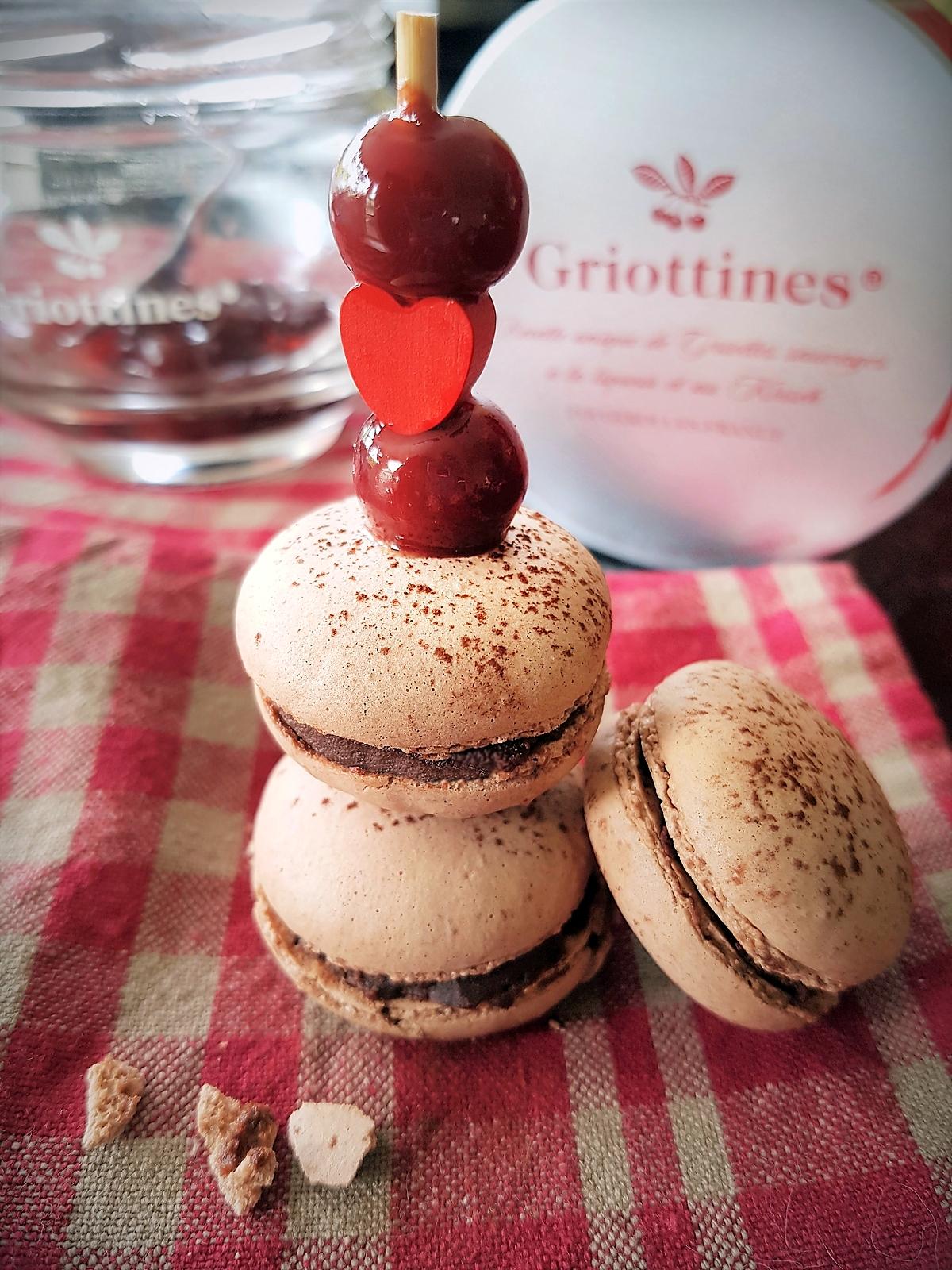 recette Macaron Chocolat et Griottines®