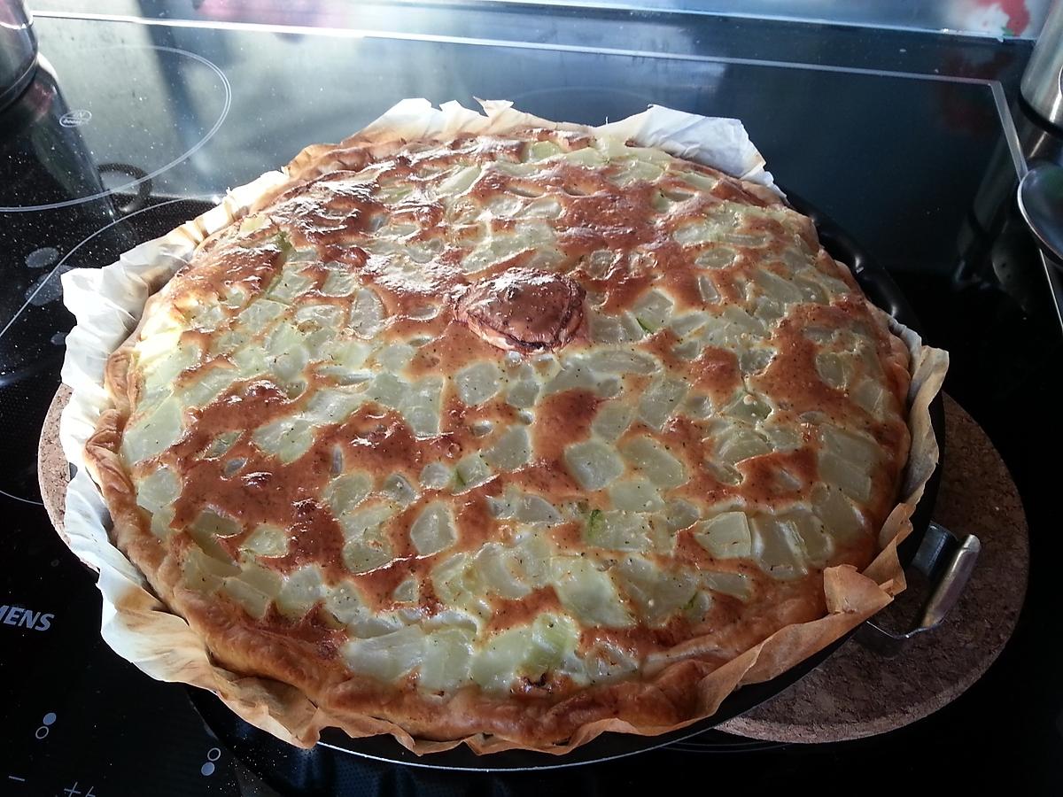 recette Tarte concombre et chèvre