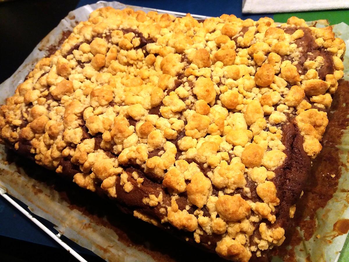 recette Crumbcake chocolat marron