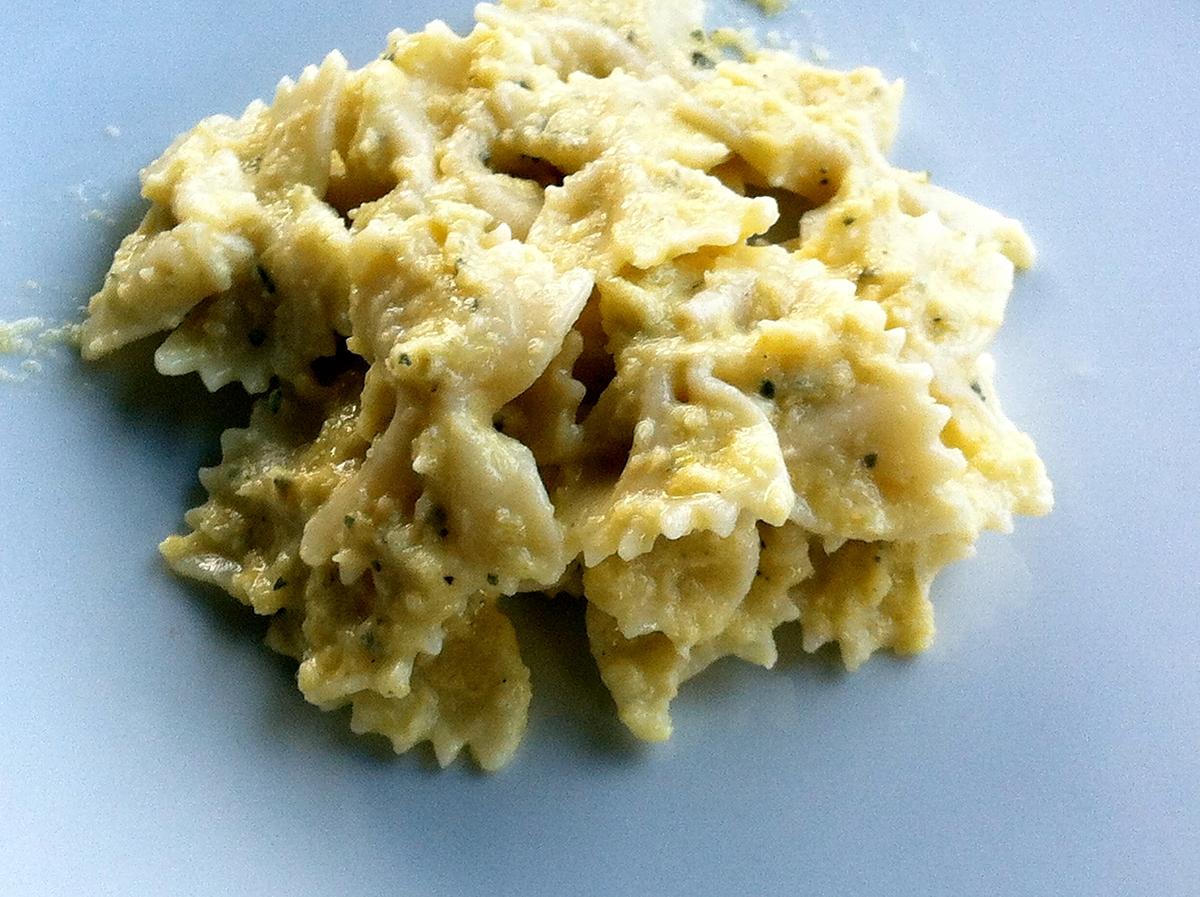 recette Farfalles à la crème de courgettes