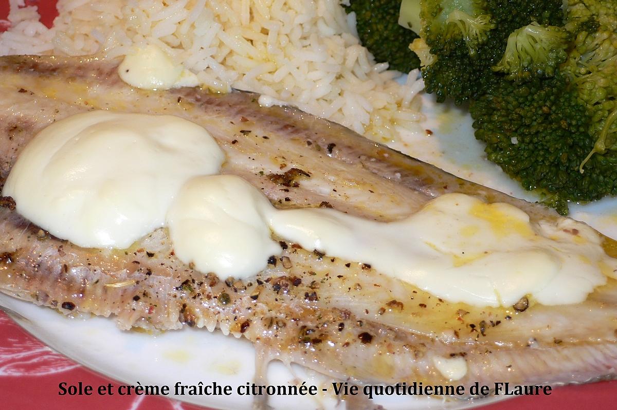 recette Sole et crème fraîche citronnée