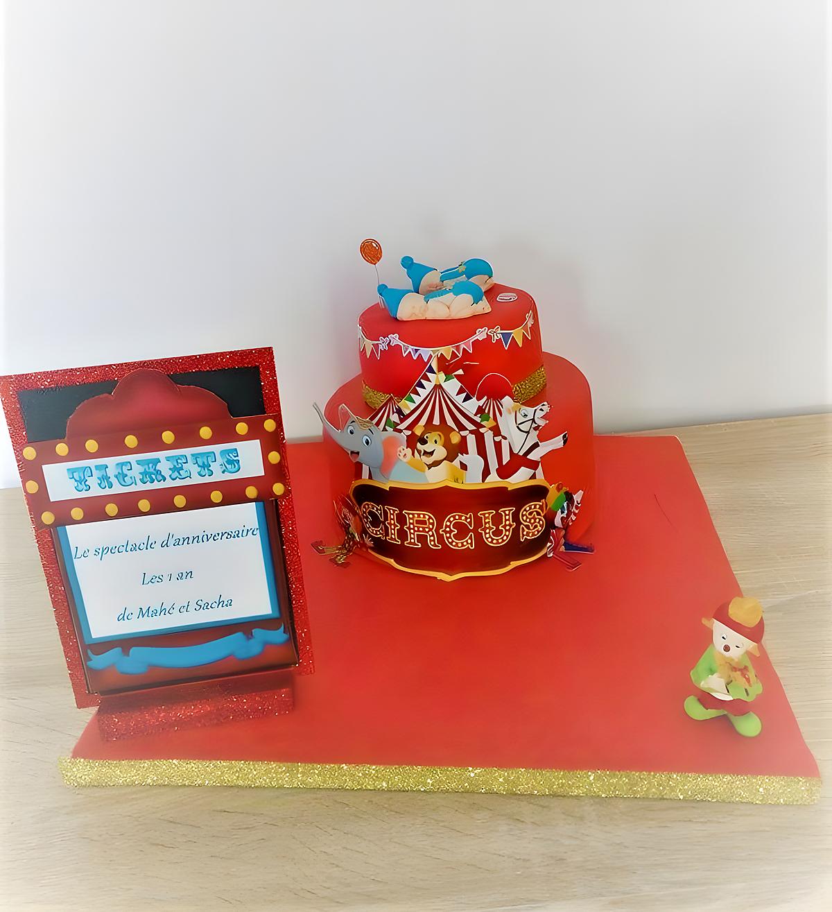recette Gâteau d'anniversaire:cirque
