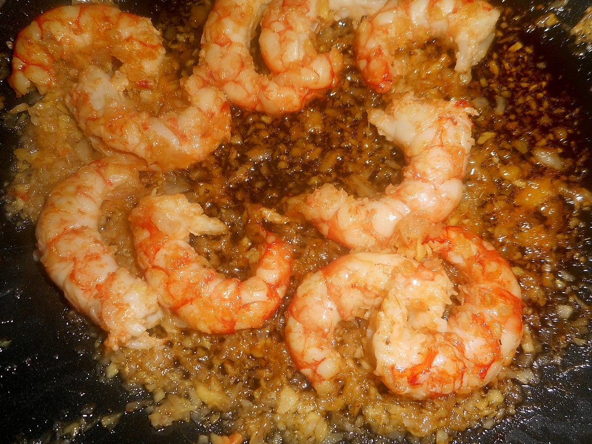 recette Nouilles de riz aux crevettes