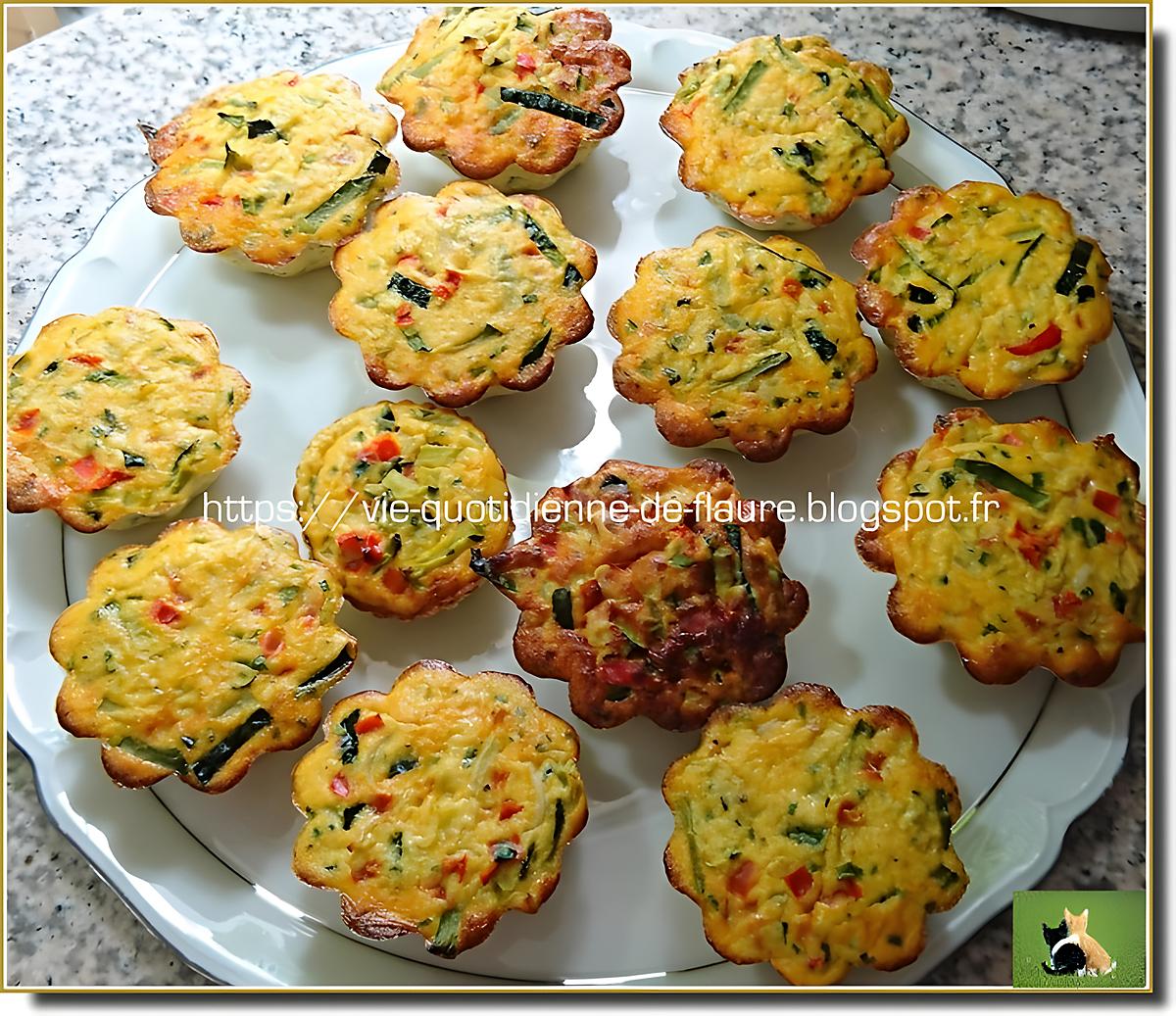 recette Briochettes de courgettes et poivrons