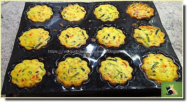 recette Briochettes de courgettes et poivrons