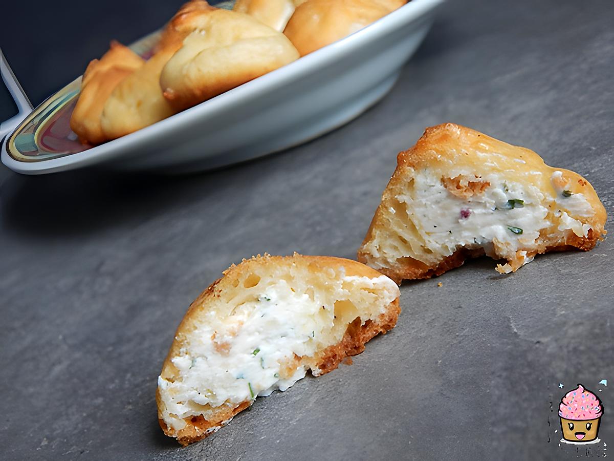 recette GOUGÈRES AU FROMAGE FRAIS.