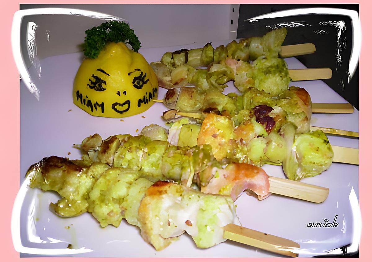 recette mini brochettes de la mer