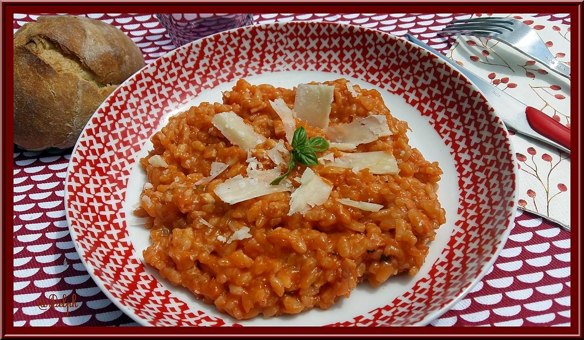 recette Risotto à la tomate et poulet