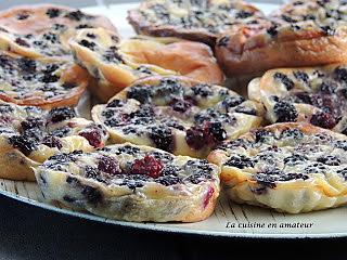 recette Mini clafoutis aux mûres