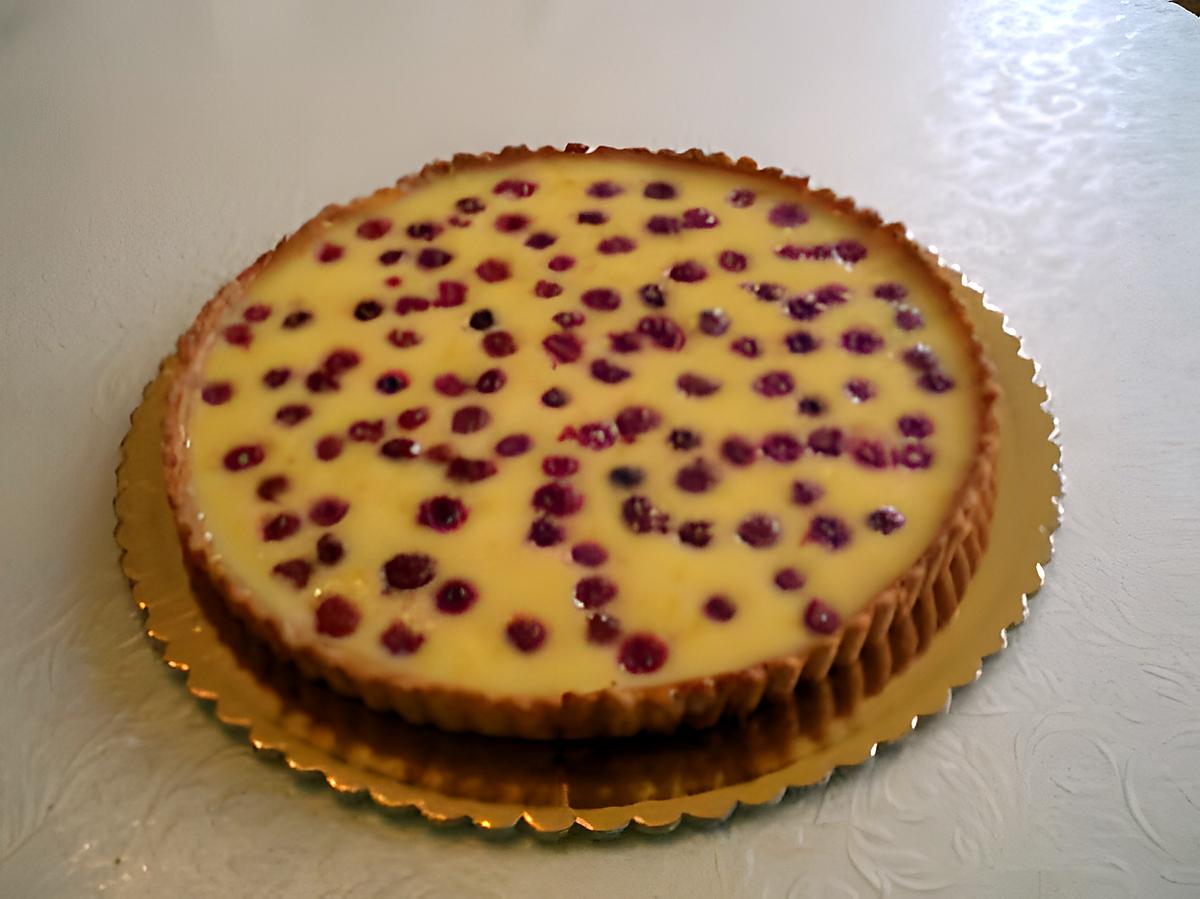 recette Tarte au citron et framboises