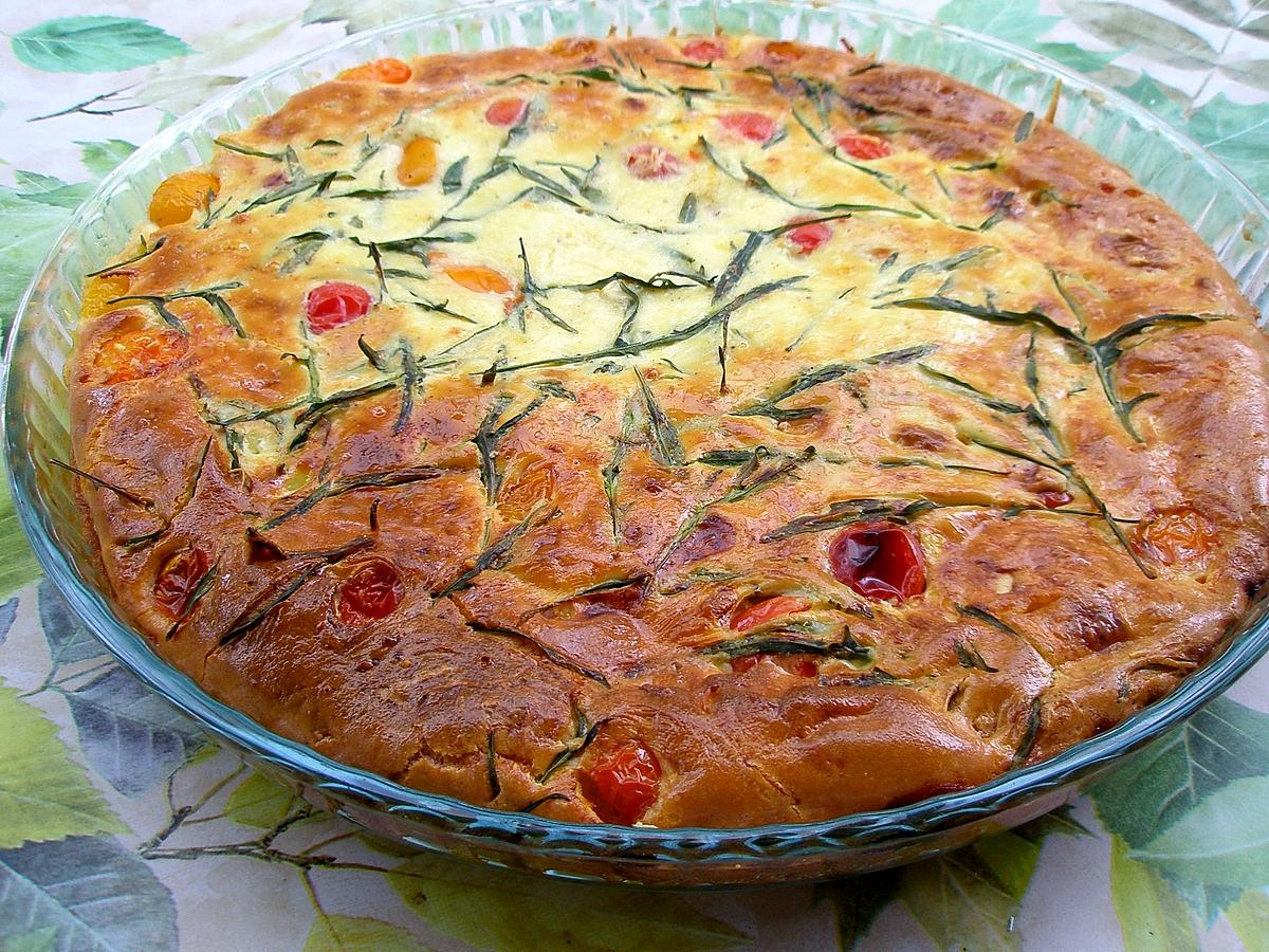 recette Tomates cerises en clafoutis salé