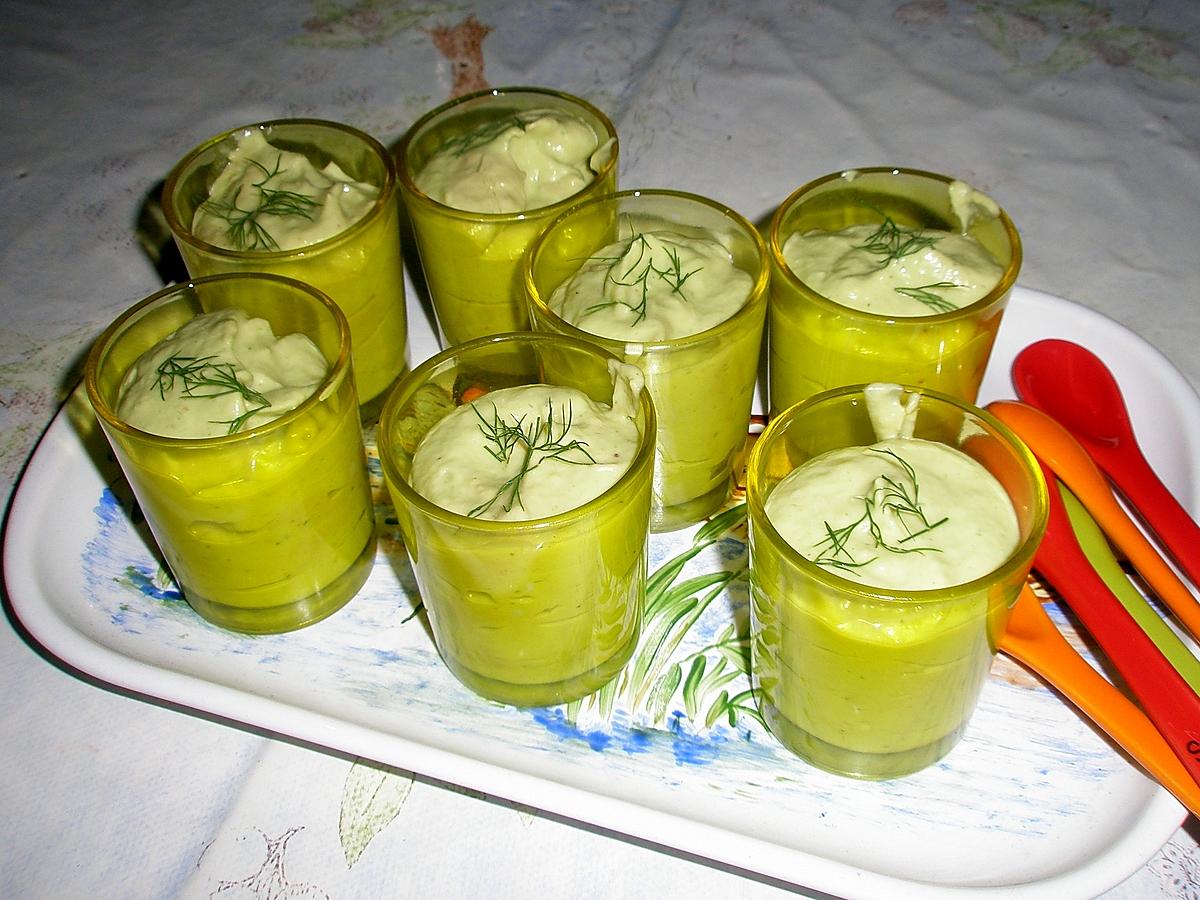 recette Verrine froide avocat concombre