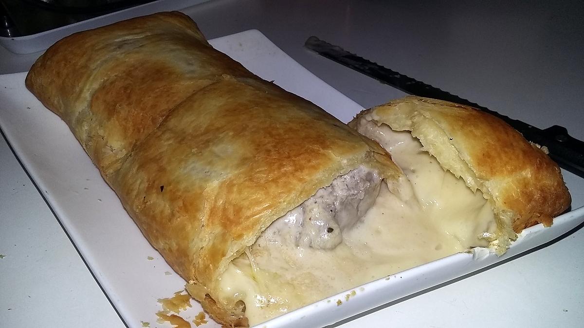 recette Filet mignon au fromage en croûte