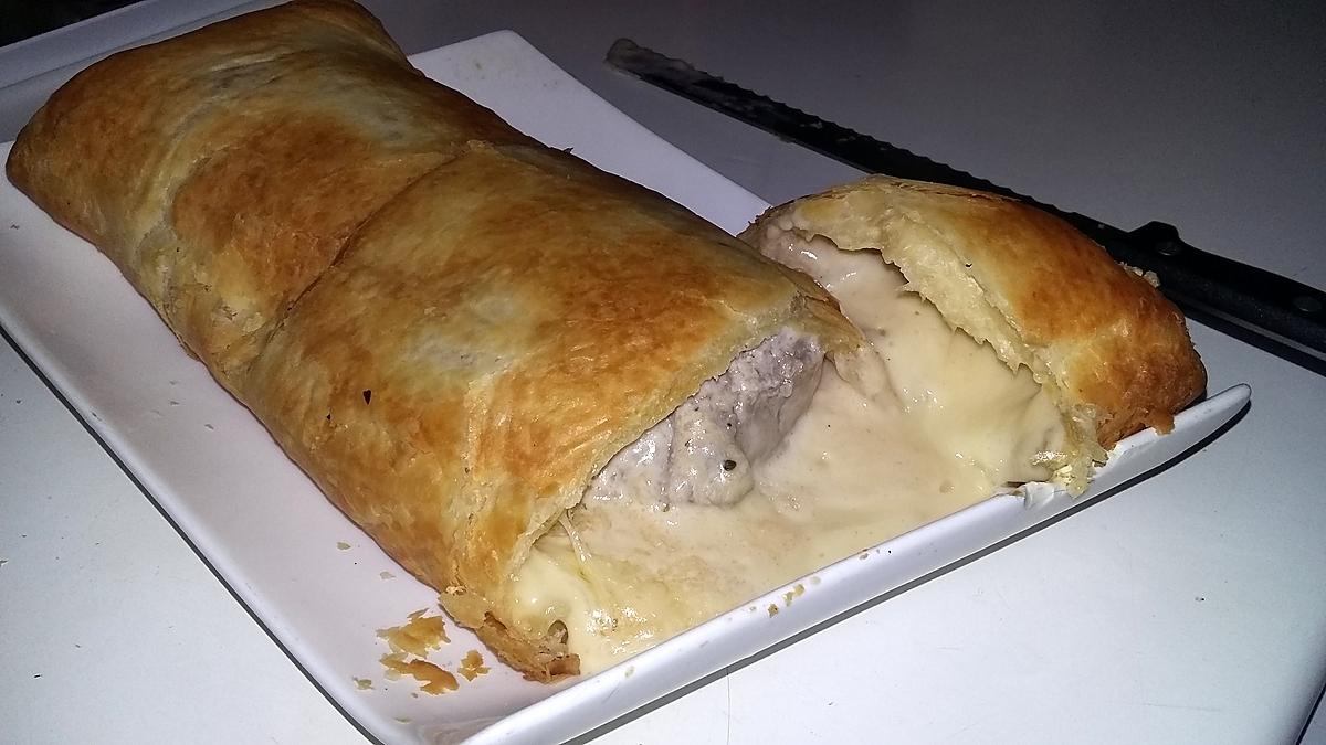 recette Filet mignon au fromage en croûte