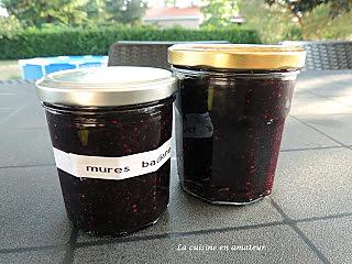 recette Confitures de mûres à la badiane au micro - ondes