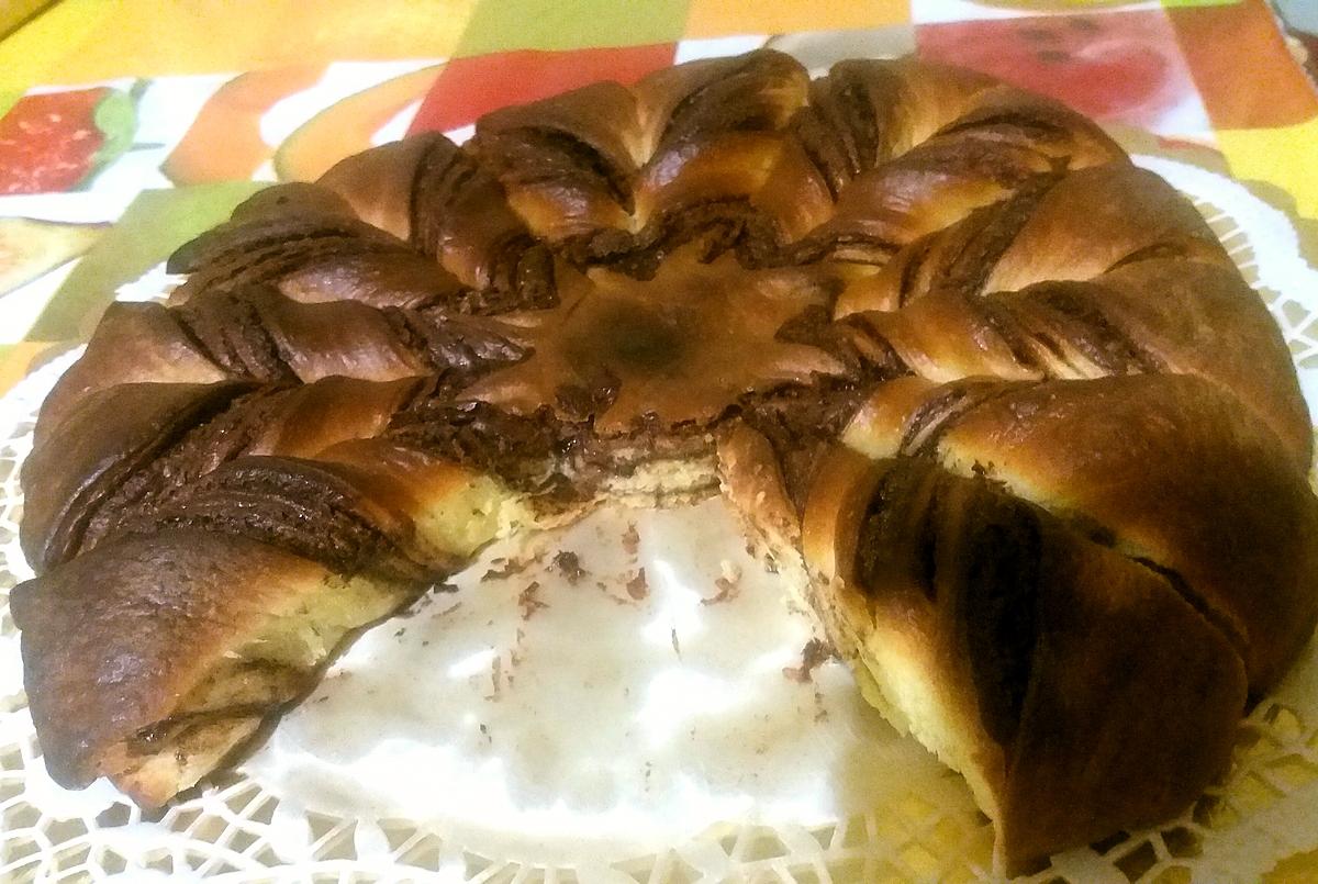 recette Etoile de pain brioche au nutella