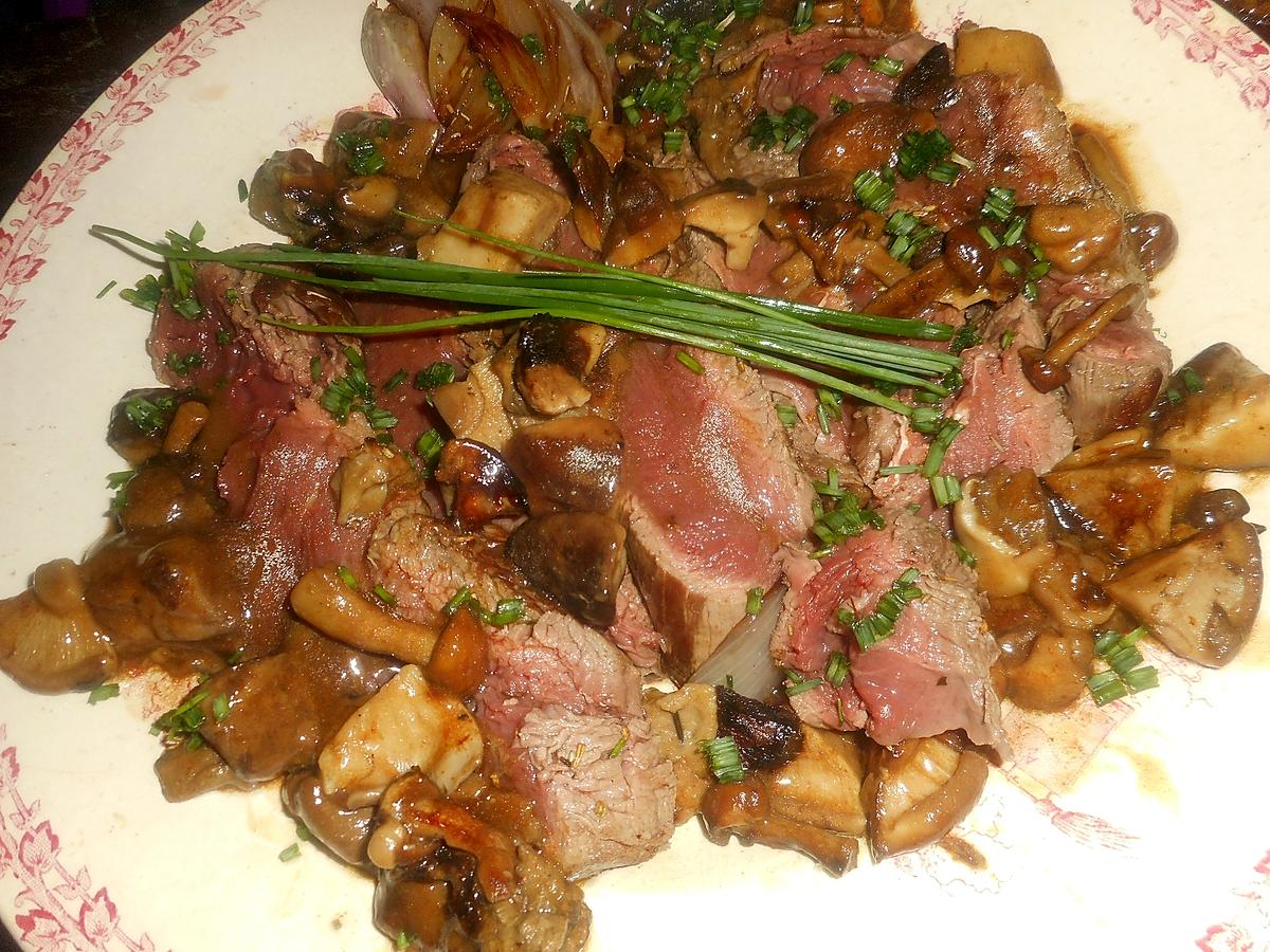 recette Filet de boeuf forestiere