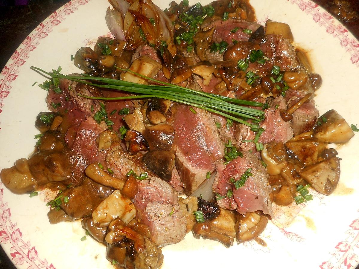 recette Filet de boeuf forestiere