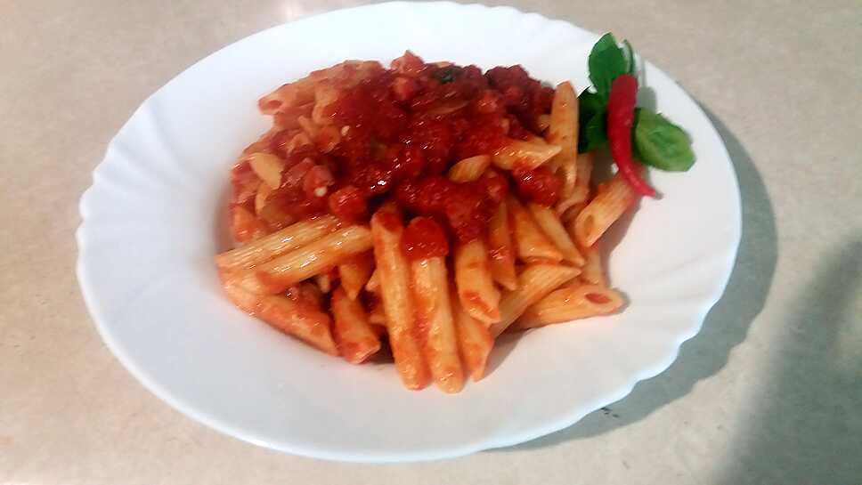 recette Penne al'arrabbiata revisitée