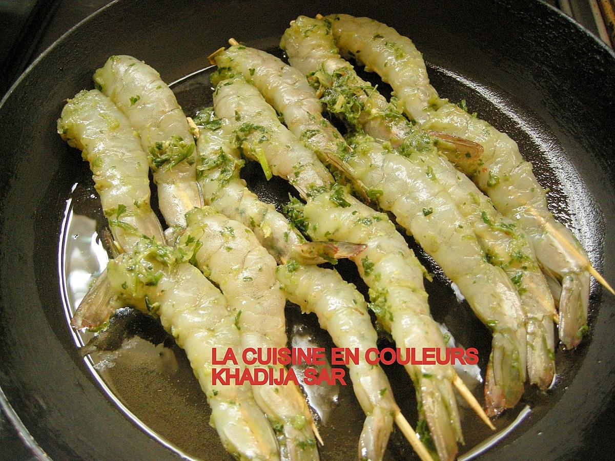 recette Gambas sautées ou poêlées