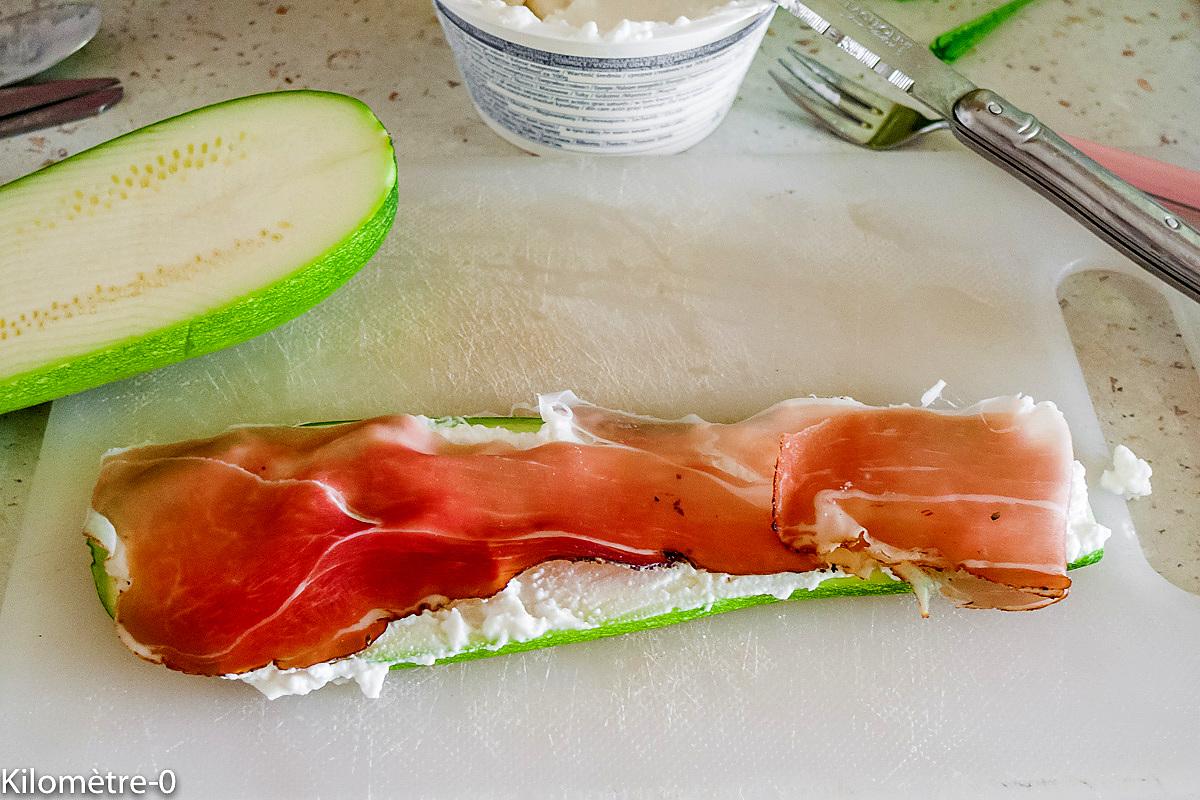 recette Involtini de courgettes à la ricotta et au speck