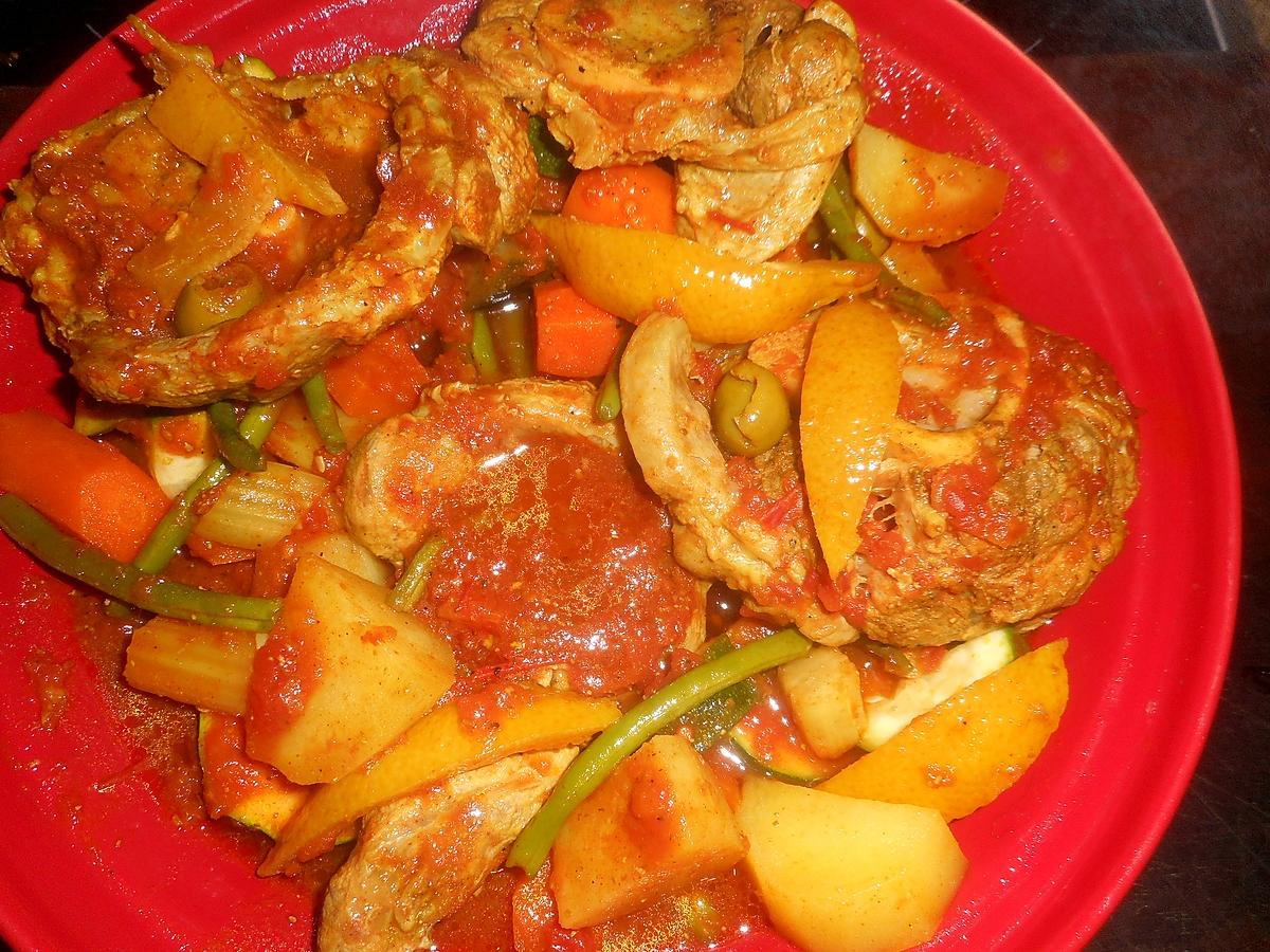 recette Tajine de veau au légumes