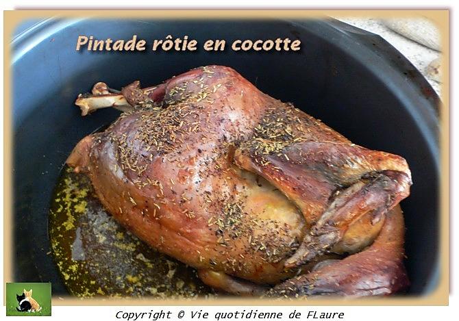 recette Pintade rôtie en cocotte