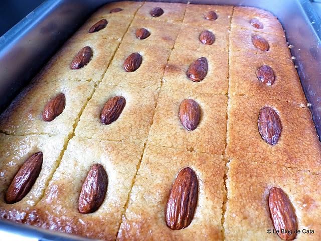 recette Gâteau de semoule aux amandes