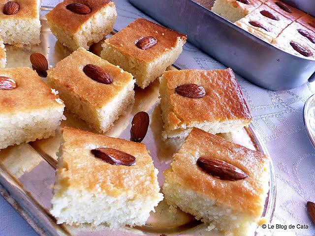 recette Gâteau de semoule aux amandes