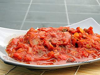 recette Salade marocaine chaudes aux poivrons et tomates