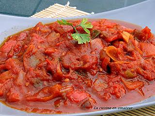 recette Salade marocaine chaudes aux poivrons et tomates