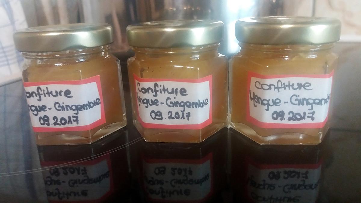 recette Confiture Mangue Gingembre