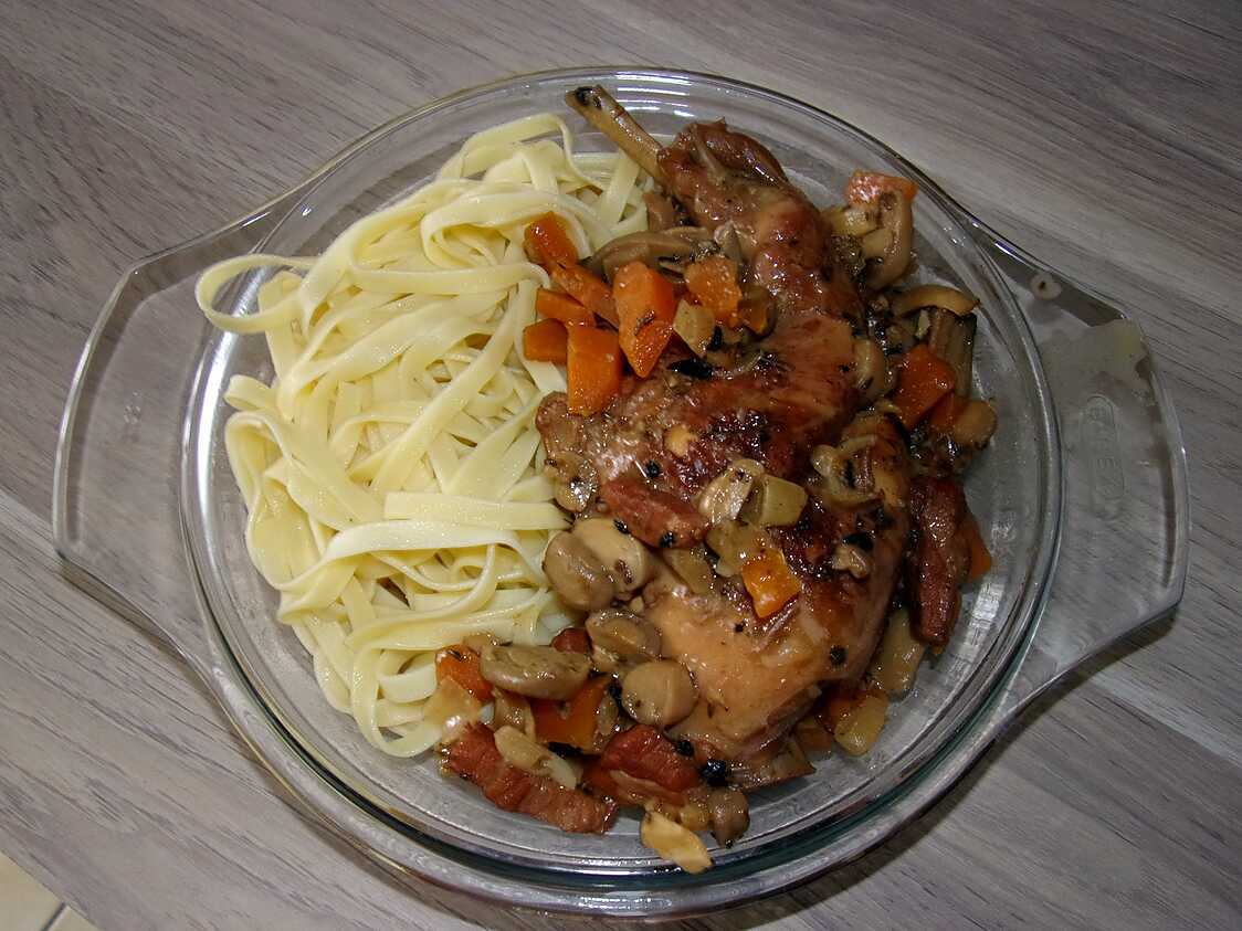 Cuisses de lapin au cidre.