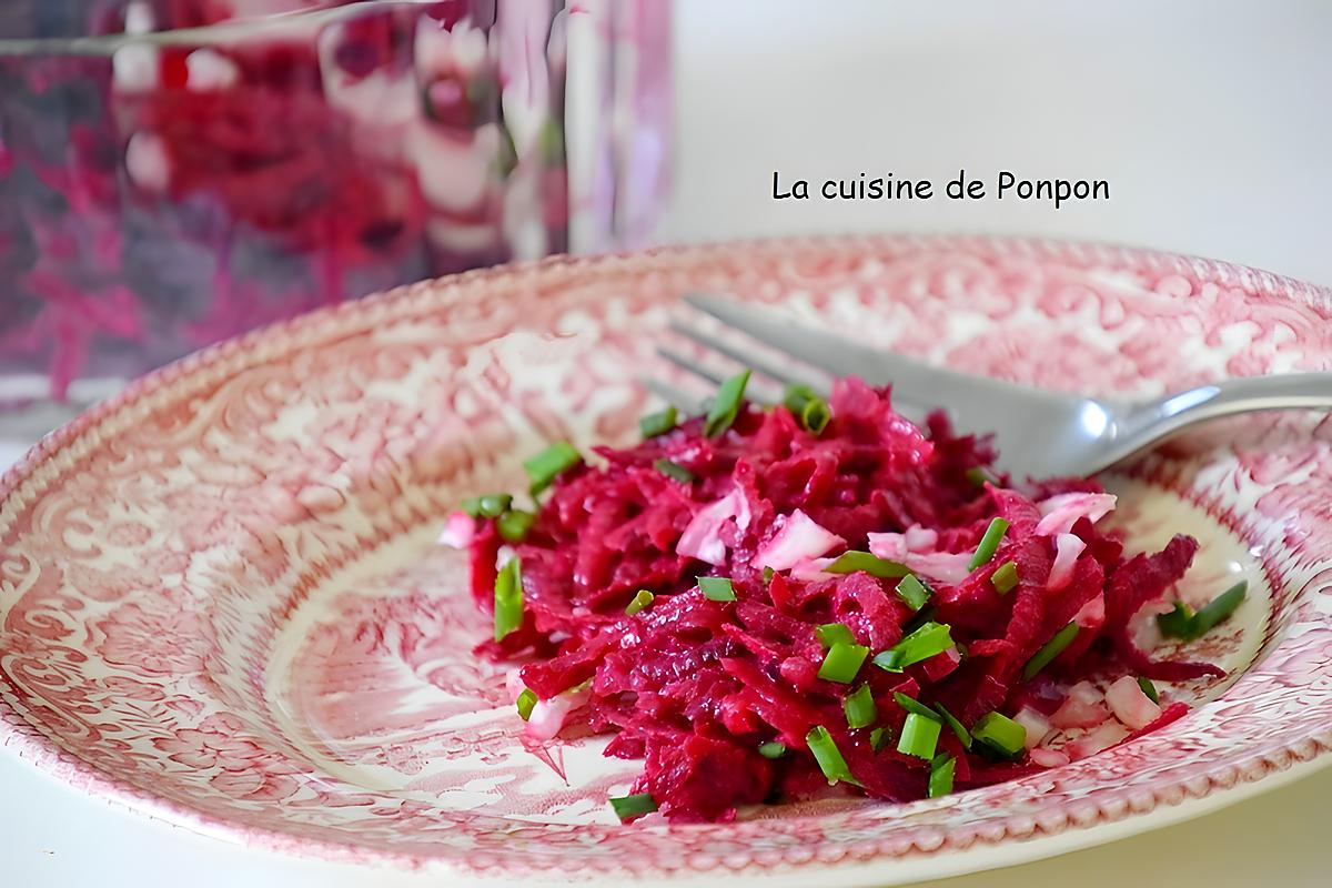 recette Betterave rouge et sa vinaigrette