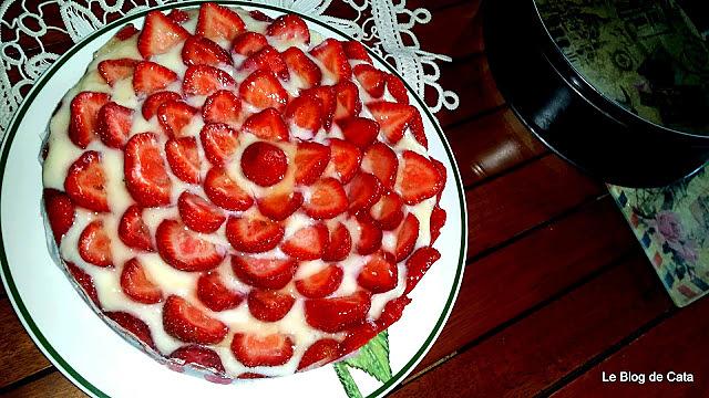 recette Tarte aux fraises et biscuits